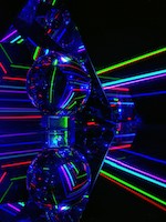 Making rad laser photos.